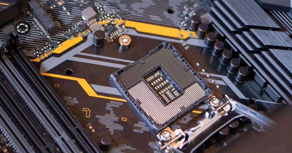 close up electronic components