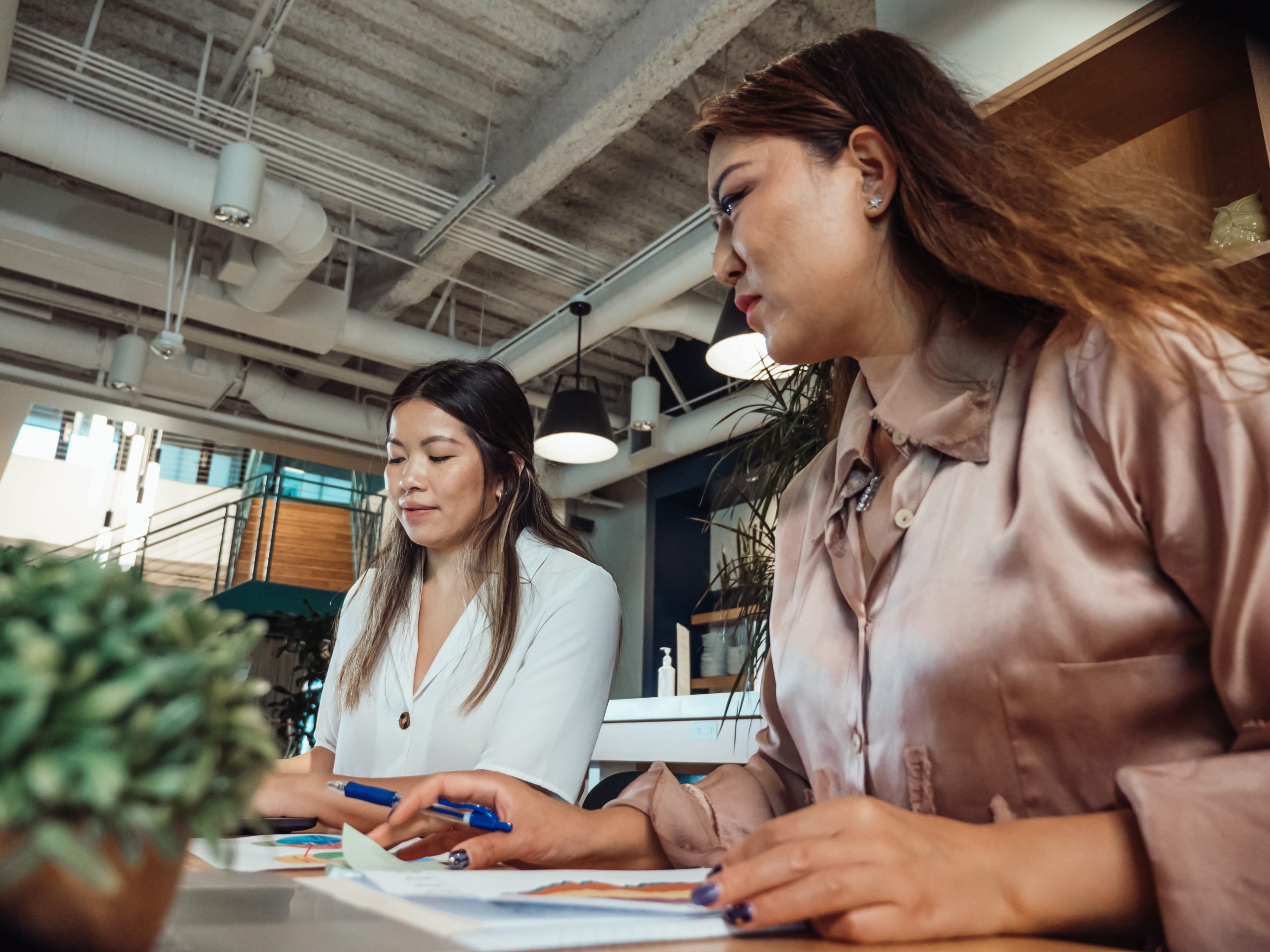 two women working in an office